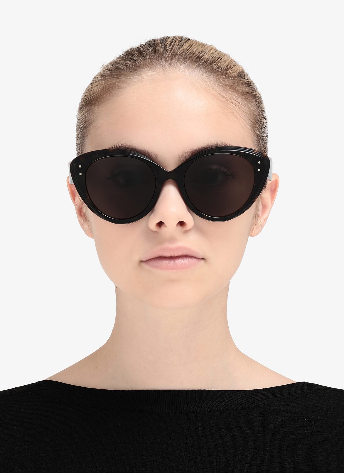 Burgundy Cat-Eye Sunglasses ALAÏA HAVANA-HAVANA-GRAY BURGUNDY CAT-EYE SUNGLASSES